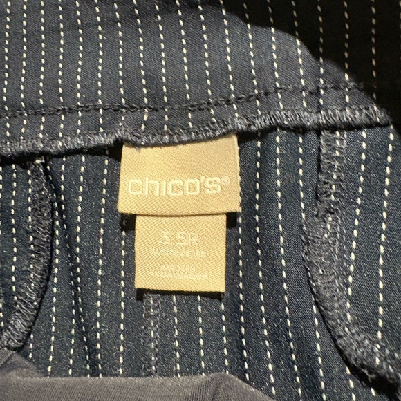 Chicos blue white straight leg pants size 18 - Picture 4 of 6